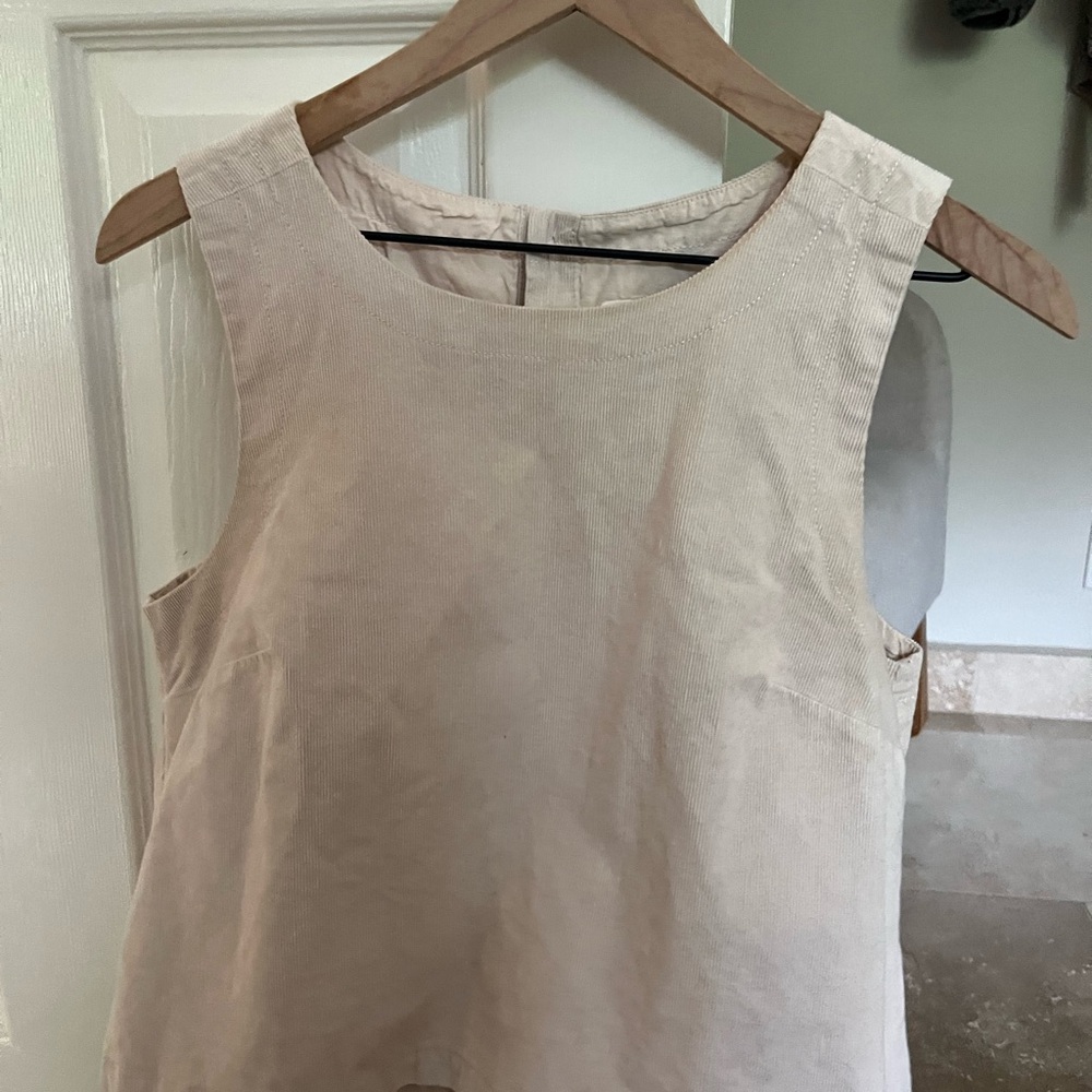 Pact Modern Corduroy Button Back Tank (Sandshell and Modern Mauve) Size Medium - Picture 4 of 11